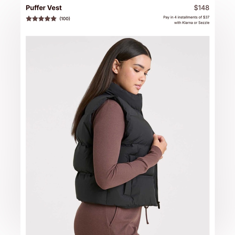 Women's Black Puffer Vest #vest #Nuuds